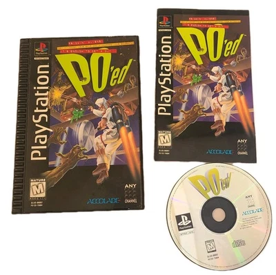 PO'ed Longbox CIB Sony PlayStation 1 Ps1. Game Works Great! Pics, Read - Image 1 of 4