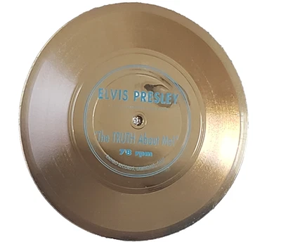 ELVIS PRESLEY The Truth About Me RARE 78rpm Flexi 7" Gold Disc Rainbo Record NM - Image 1 of 4