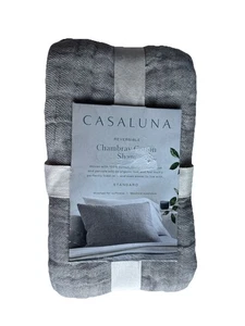 Casaluna Wende Chambray Baumwolle Schein grau. Standard 100% Baumwolle - Bild 1 von 1
