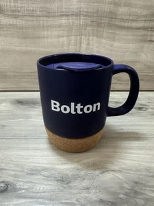 Bolton 16 oz. Blue Ceramic Mug with Cork Bottom And Lid Original - Picture 1 of 11