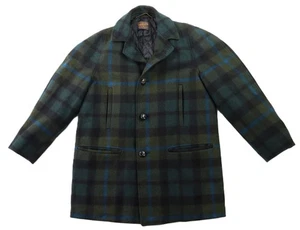 VTG 50s PENDLETON US Men’s 42 M L Green Plaid Wool Quilted Lined Car Jacket Coat - Picture 1 of 13