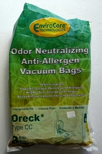 4 EnviroCare Odor Neutralizing Anti-Allergen Oreck Type CC Vacuum Bags - Picture 1 of 3