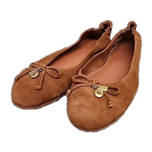Zapatos Coach Franklin Plegables Marrón Bailarina Planos Pajarita y Corazón Dije Talla 9 - Imagen 1 de 11
