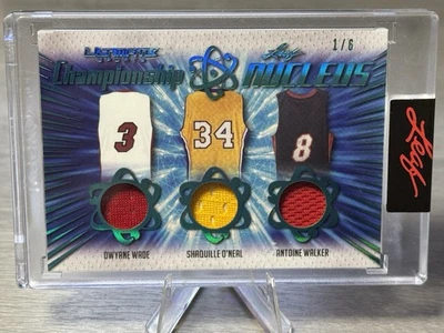 🏆SHAQ O'NEAL, WADE & WALKER 2021 Leaf Championship Nucleus /6! #FTP EBAY 1/1!🏆 Foto 1 de 4
