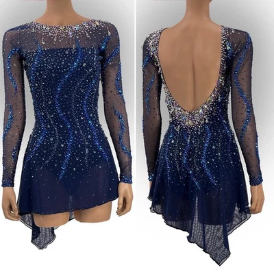 ice figure skating competition dress Gymnastics costume dance Dress dyeing - Image 1 of 4