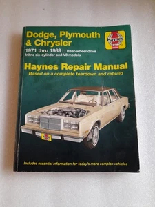 Haynes Automotive Repair Manual 30050 Dodge Plymouth Chrysler 1971 - 1989 - Imagen 1 de 3