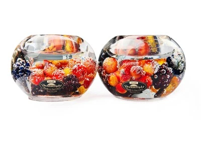 Candelabro de vidrio Gilde Dreamlight bayas 4,5" Alemania fruta Foto 1 de 4