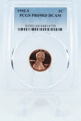 1992-S PCGS PR69DCAM Lincoln Memorial Cent Proof 1C - Image 1 of 2