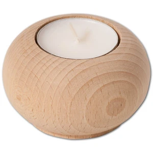Teelichthalter Kerzenständer Kerzenhalter Teelicht rund - D 7 cm aus Buchenholz - Bild 1 von 4