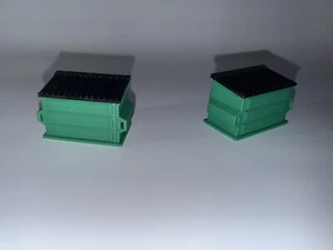 1:48 O Gauge Dumpsters - Green 4pk - Picture 1 of 4