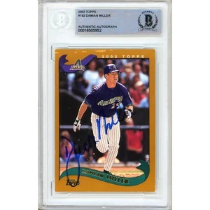 2002 Topps #192 Damian Miller Signed Card Auto Beckett Slabbed AZ Diamondbacks - Picture 1 of 6