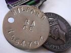 GSM Palestine 1945-48 clasp relic 4/7 Dragoons dogtag only - WILFORD 7954704