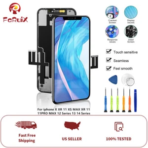 For iPhone 11 12 PRO MAX MINI 13 14 PLUS X XR Max LCD Touch Screen Replacement - Picture 1 of 28