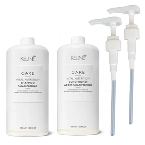 Keune Care 1L Vital Nutrition Shampoo & Conditioner 1000ml + 2xFree Pumps - Picture 1 of 1