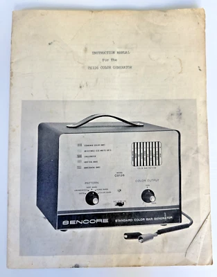 Vintage SENCORE CG126 Color Bar Generator Instruction Manual - Image 1 of 4