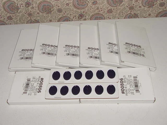 Prang Semi-moist Watercolor Paint Refill Oval Pan Violet 12 Pans