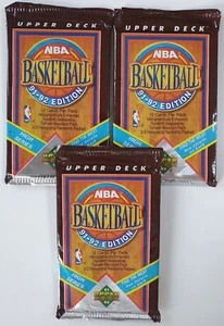 Lot of 3 x Packs of 1991-92 Upper Deck NBA Basketball High Series Factory Sealed - Picture 1 of 2