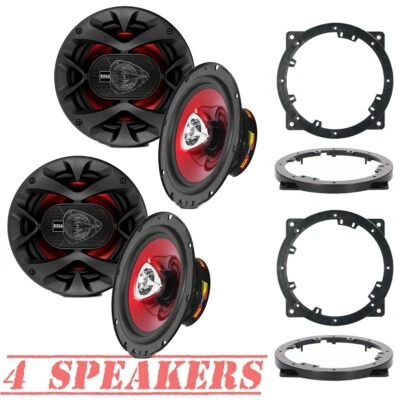 BOSS AUDIO 2 Pair (Qty:4) Boss CH6500 Front & Rear 6.5" Speakers Mount kit for Kia Hyundai