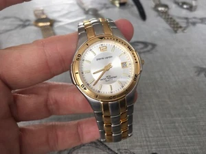 Pierre Cardin silver gold water resistant tag watch new needs battery mens - Picture 1 of 7