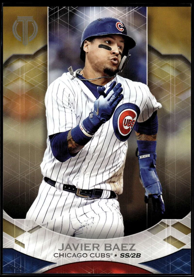 Javier Baez 2019 Topps Tribute 5x7 Gold #38 9/10 Cubs - Image 1 of 2
