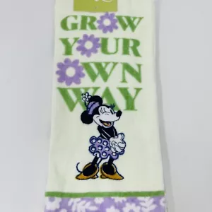 Disney's Minnie Mouse 2 Pack Kitchen Hand Towels Springtime Flowers Grow NEW - Picture 1 of 5