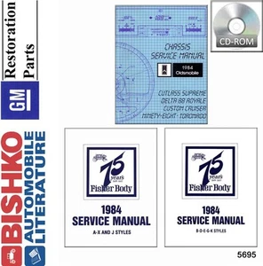 Oldsmobile Cutlass Toronado Shop 1984 servicio reparación manual motor de CD transmisión - Imagen 1 de 1