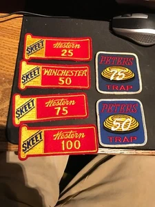 Vintage Lot of 6 patches Peters Trap & Western skeet Shooting patches patch - Picture 1 of 6