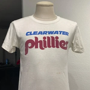 Vintage 80s Clearwater Phillies white T-shirt size S - Picture 1 of 5