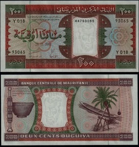 MAURITANIA 200 OUGUIYA (P5j) 2002 UNC - Picture 1 of 1