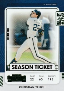 2021 Panini Contenders Season Ticket Christian Yelich #9 Green - Picture 1 of 2