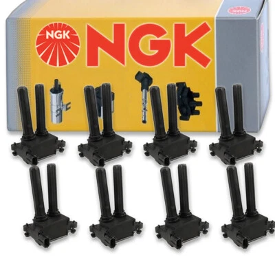 8 pc NGK Ignition Coils for 2011-2019 Ram 1500 5.7L V8 Spark Plug Wire Boot  nh - Image 1 of 4