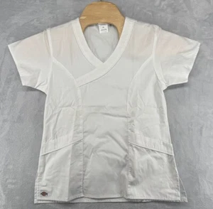 Dickies Medical Nurse Uniform V Neck Mid Fit White Women’s Size XS NWOT - Picture 1 of 5