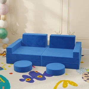 Modular Kids Play Couch Floor Sofa for Children Large Creativing Playroom Toy - Picture 1 of 8