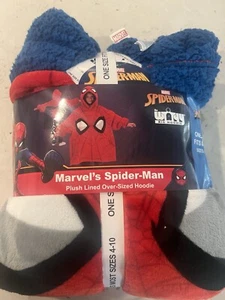Disney's Spide-Man WAY BIG HOODIE Kids' Plush Lined Over One Size Fit Most 4-10 - Picture 1 of 1