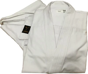 KARATE SUITS - MIDDLEWEIGHT (14oz) - WHITE - Sizes from 140cm to 190cm - cotton - Picture 1 of 2