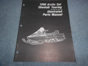1990 ARCTIC CAT CHEETAH TOURING SNOWMOBILE PARTS BOOK ILLUSTRATED FACTORY MANUAL - Foto 1 di 6