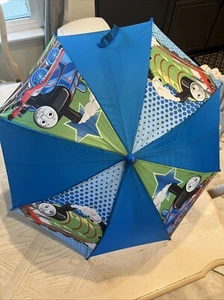 THOMAS & FRIENDS - Kids Sky Blue Green Red Train Handle & Percy UMBRELLA - Picture 1 of 10