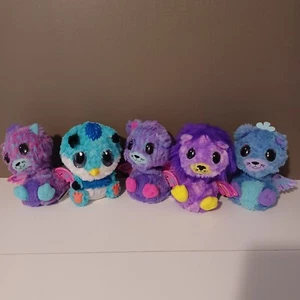 Hatchimals Dragon Pink & Purple WORKS! Eyes Light Up And Talks set of 5 - Picture 1 of 6