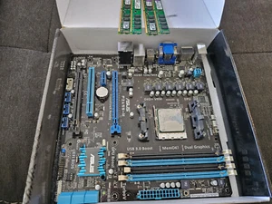 Scheda madre ASUS F2A55-M FM2/A55 + CPU 8GB DDR3 e AMD A6-5600 testata funzionante - Foto 1 di 4