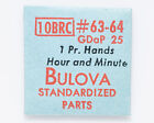 Vintage ORIGINAL Bulova Hour and Minute Hands #63-64 GDaP25 for Cal. 10BRC