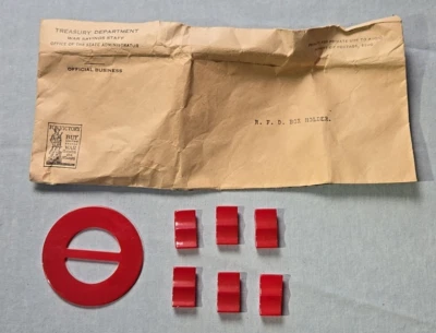 Bakelite Catlin Buttons & Slide Belt Buckle Cherry Red Vintage - Image 1 of 4