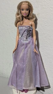 Mattel Barbie Doll In Lavender Dress and Shoes - Picture 1 of 6