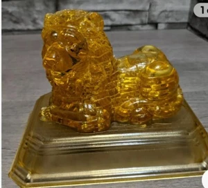 Beverly 3D Crystal Sphinx Lion Puzzle Figurine Amber Brown Egypt Toy Figure - Picture 1 of 11