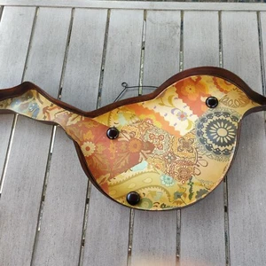 Boho Wall Tray Metal w/ Magnets Hanging Message Board Kitchen Backyard Decor - Picture 1 of 11