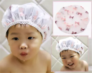2 Pc Kids Children Shower Cap Waterproof Elastic Bath Hat Cleaning H`uk - Picture 1 of 6