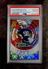 2023 PANINI DONRUSS ELITE CHRISTIAN GONZALEZ ROOKIE AUTO RED /49 PATRIOTS PSA 10