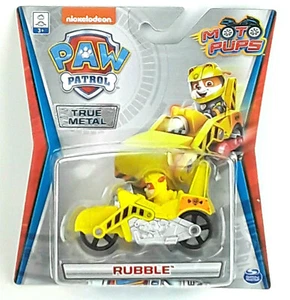 Paw Patrol RUBBLE Moto Pups True Metal Motorcycle Bike Vehicle Including Poster - Picture 1 of 9
