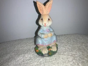 Bunny Gardens Collection Figurine Dressed Up and Hopping to Go - Picture 1 of 7