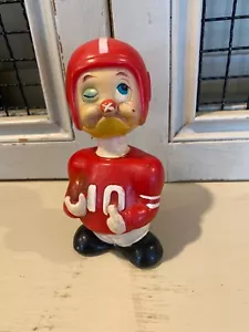 Vintage ALPS Japan Aufzieh Wackelkopf American Football Spieler Spielzeug funktioniert selten - Bild 1 von 7