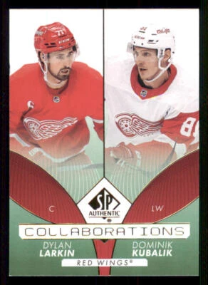 2022-23 SP Authentic Collaborations Green #C23 Dylan Larkin/Dominik Kubalik - Image 1 of 2